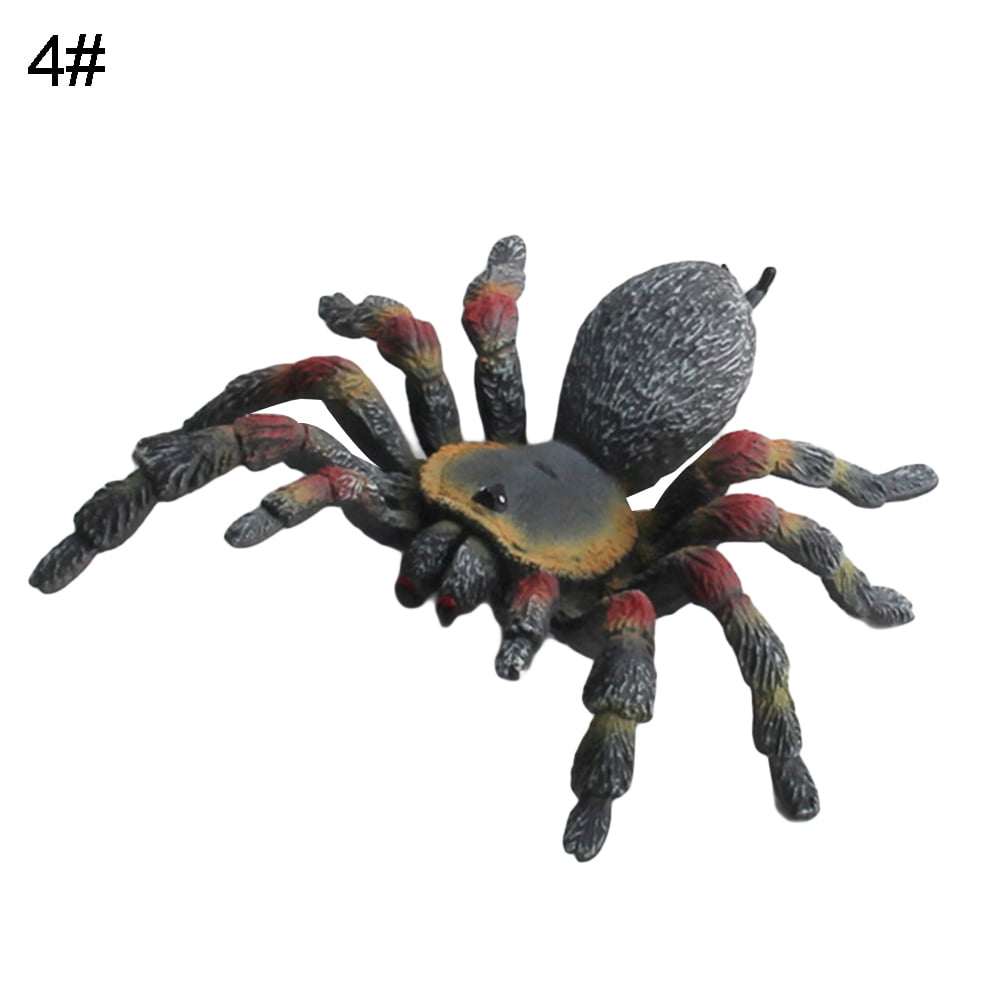1pc Fake Spider Shaped Rubber Kids Children Toy Halloween Big Large Web . 