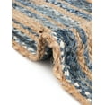 thumbnail image 6 of Unique Loom Braided Chindi Collection Area Rug (8' Round Blue and Natural/Natural), 6 of 6