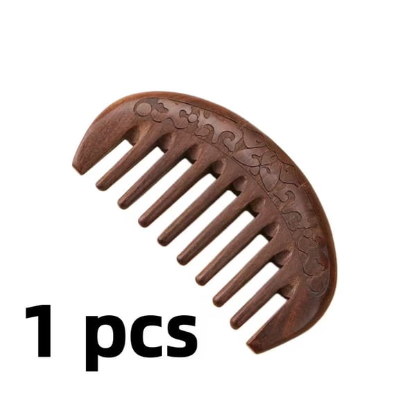 Vruelia Wood Comb Wooden hair comb Natural Comb-Anti Static Massage through the comb (Flower-Wide tooth)