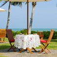 thumbnail image 2 of Round Outdoor Tablecloth with Umbrella Hole Umbrella Tablecloth Patio Tablecloths with Zipper for Courtyards, Terraces, and Beaches 60 in, 2 of 5