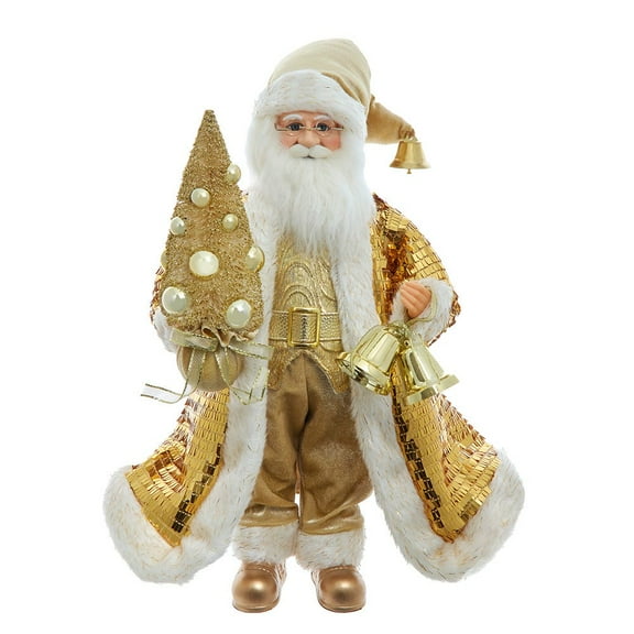 Kurt Adler 18-Inch KSA Kringle Standing Gold Santa with Tree
