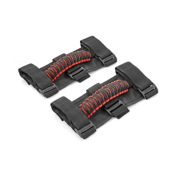 Rough Country Corded Universal Roll Bar Grab Handles - 117610 Fits select: 2020 JEEP WRANGLER, 2019 JEEP WRANGLER UNLIMITED