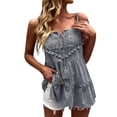 thumbnail image 1 of adviicd Camisole Femme Sans Manches à Bretelles Spaghetti Côtelée Gris, TG, 1 of 2