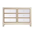 thumbnail image 3 of Elegant Decor Reflexion 6-Drawer Solid Wood and MDF Dresser in Gold, 3 of 8