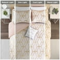 thumbnail image 5 of Comfort Spaces Twin/Twin XL Size Comforter Sets, 3-Piece Bedding Set for All Season, Blush and Gold Comforter Bed Set for College Dorm, Geometric Metallic, 5 of 7