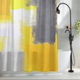 thumbnail image 2 of Graffiti Art Fabric Shower Curtain Yellow Gray Washable Shower Curtains for Bathroom, Waterproof Bath Curtain with Hooks Home Decor 72x72in, 2 of 8
