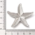 thumbnail image 3 of 10pcs Anti-304 Stainless Steel Pendants Starfish Charm Stainless Steel Color 41x45x3mm Hole: 1mm, 3 of 3
