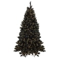 thumbnail image 2 of Northlight 7.5' Prelit Artificial Christmas Tree LED Black Crystal Pine with Gold Glitter - Clear, 2 of 6