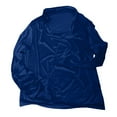 thumbnail image 4 of Guieoi Shirts for Men Vintage Solid Color Long Sleeve Pleated Collar Top Casual Velvet Men's Shirt Blue XL, 4 of 6