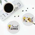 thumbnail image 5 of Disketp Sweet Summer Funny Coasters,6 Pcs Leather Coasters With Holder, Perfect Housewarming Hostess Gifts,Protect Furniture From Water Marks Scratch And Damage, 5 of 9