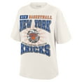 thumbnail image 2 of Women's WEAR by Erin Andrews Cream New York Knicks Ball Boyfriend T-Shirt, 2 of 3