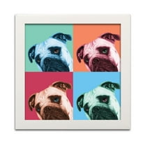 Gango Home Decor Vertical Que Pasa Pop by Jon Bertelli (Ready to Hang); One 12x12in White Framed Print