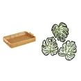 thumbnail image 1 of Cestas de almacenamiento,Cestas de almacenamiento de cocina tejidas con asas hechas a mano,Placa de pared con hojas de palma,Decoración de pared de madera con hojas de palma,Adorno de madera, 1 of 8