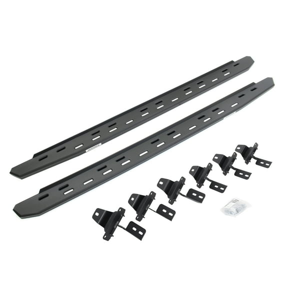 Go Rhino 69650673SPC RB30 Slim Line Running Boards with Mounting Bracket Kit For Jeep 18-24 Wrangler Fits select: 2018-2019,2021 JEEP WRANGLER UNLIMITED
