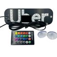 thumbnail image 2 of Letrero luminoso LED para automóvil con 10 colores que cambian con interfaz USB, interruptor de luces para facilitar la ubicación de los pasajeros durante la noche, con ventosas, 2 of 5