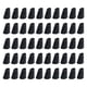 thumbnail image 1 of 50 piezas de extremos de cordón de cuero sintético para sombreros, mochilas y suéteres. Negro, 1 of 8
