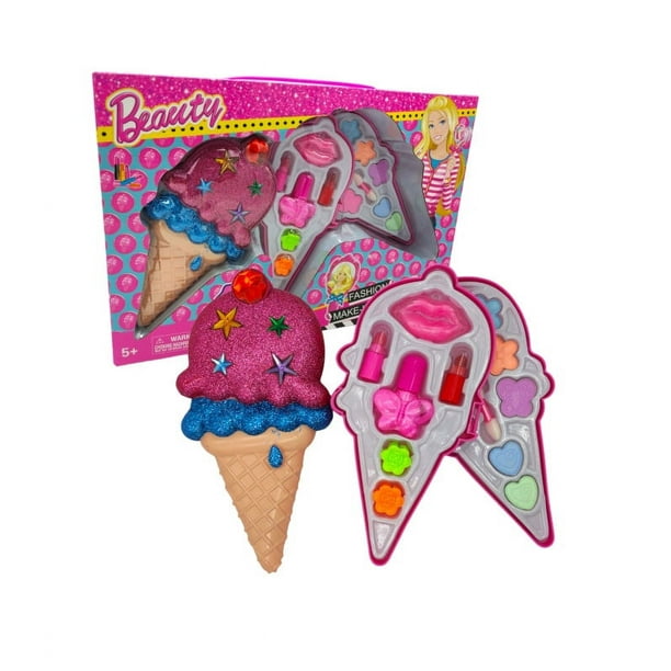 Set para Pintar y Decoración de Uñas Infantil The Baby Shop - con diseño de cono helado y plegable Rosa -