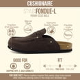 thumbnail image 3 of Cushionaire Fondu Genuine Leather Clogs for Women, Comfortable Slip On Womens Mules with Penny Strap Accent and Memory Foam Footbed, 3 of 24