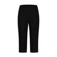 thumbnail image 4 of Leggings for Women Plus Size: High Waisted Yoga Cropped Trousers, Black S-3XL, 4 of 6