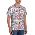thumbnail image 2 of Bixox Men's Abstract Floral Printed Short Sleeve Skinny Athletic T-Shirt, 2 of 6