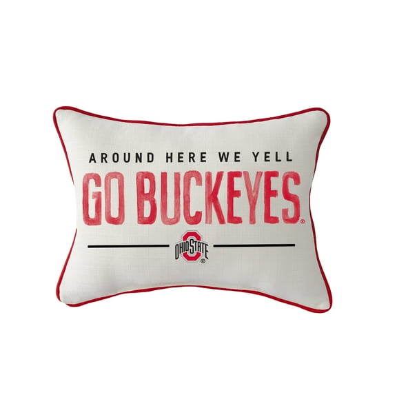 Little Birdie  Ohio State Buckeyes Rectangular Piped Pillow