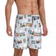 thumbnail image 2 of Fotbe Trains And Cactuse Pantalones Cortos de Pijama para Hombre, Ropa de Dormir, Pantalones de Pijama Cortos para Hombre-3X-Large, 2 of 6