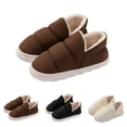 thumbnail image 2 of XIMIN Women's Quilted Puffer Slippers Boots Fuzzy Ultra-Soft Cotton Comfortable Cute Indoor Outdoor Cold Weather Fall Winter Warm House Shoes, 2 of 9