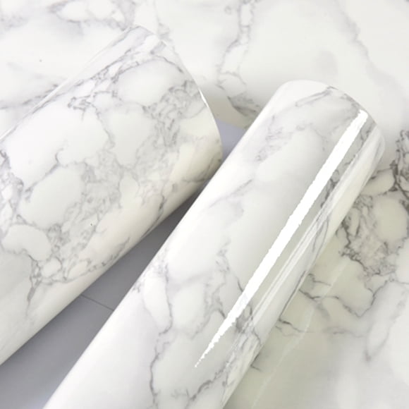 Eco-Friendly 5m Long PVC Self-Adhesive Marble Pattern Wallpaper - Waterproof, Oil-Proof Renovation Sticker for Kitchen Countertops, Cabinets, Furniture, Dining Tables & Windowsills - Style 1#