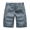 thumbnail image 2 of NinXxx Men's Fashion Casual Solid Multi Pocket Zipper Buckle Outdoor Shorts Grey XXL, 2 of 4