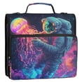 thumbnail image 5 of FORMRS Zipper Binder with Shoulder Strap 2-inch Ring 500 Sheet Capacity File Bag, Space Astronaut, 5 of 5