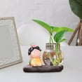 thumbnail image 4 of GUOOL Tang Lady Vase Hydroponique avec Figurine en Résine Stand Moderne Terrarium Verre Vase StyleC, 4 of 9