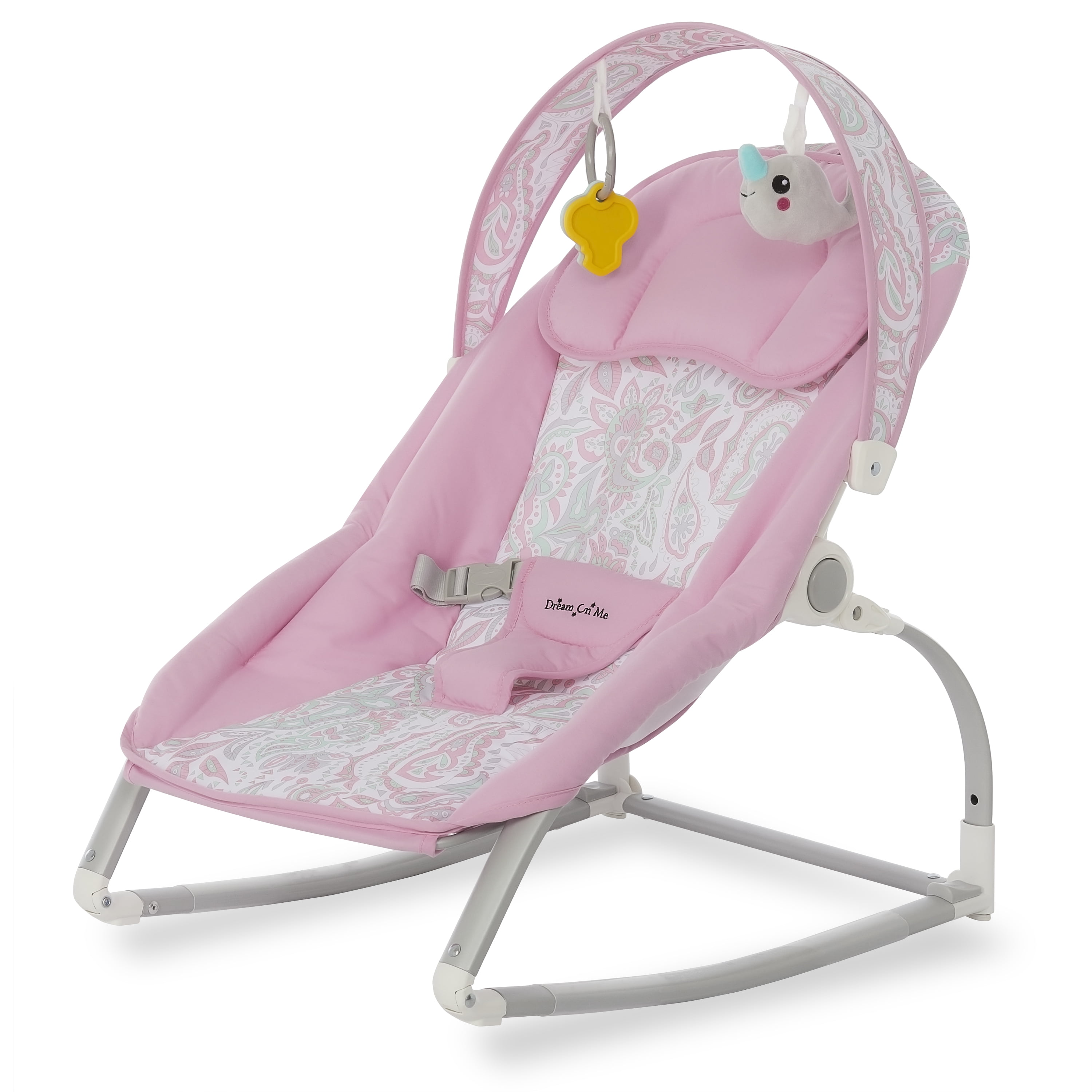 Baby Toddler Kids Girl Rocker Bouncer Toys Vibration Soothing Chair Pink New 