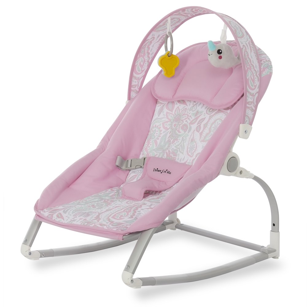 Dream On Me We Rock Rocker, Portable Infant with Removable Toy Bar