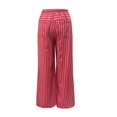 thumbnail image 4 of yunLCZ Women's Palazzo Pants Women Casual Drawstring Elastic Waist Loose Wide Leg Striped Pants With Pockets Casual Lounge Sweatpants, 4 of 4