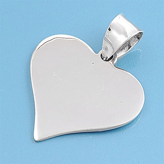 Plain Heart Heart Pendant Sterling Silver
