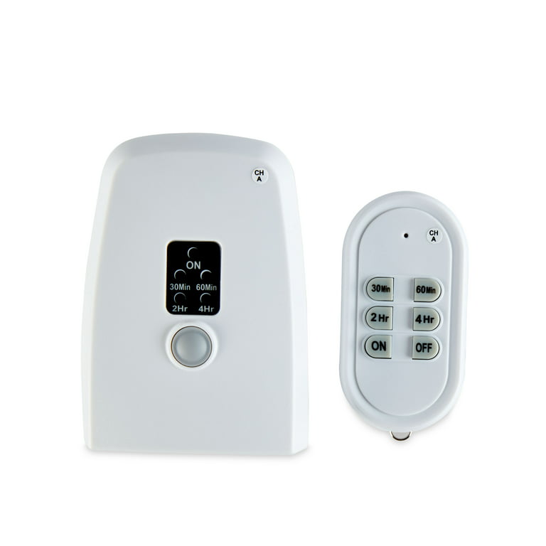 Holiday Time 2-Outlet Wireless Remote with Timer, White