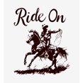 thumbnail image 5 of Cowboy "Ride On" Adult White Long Sleeve Hoodie-Medium, 5 of 6