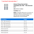 thumbnail image 2 of Exhaust Flange Stud and Nut - Compatible with 1980 - 1986 Chevy K10 1981 1982 1983 1984 1985, 2 of 2