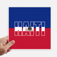 thumbnail image 1 of Haiti Country Flag Name Sticker Tags Wall Picture Laptop Decal Self adhesive, 1 of 1