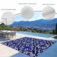thumbnail image 4 of Fsddascl Blue Boho Outdoor Rug for Patio/Deck/Porch, Non-Slip Large Area Rug 5 x 8 Ft, Modern Abstract Art Floral Geometric Indoor Outdoor Rugs Washable Area Rugs, Reversible Camping Rug Carpet, 4 of 5