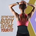thumbnail image 3 of Formfit Thermal Slimmer Neoprene Belt. Flexible for Women. Helps Weight Loss. 12''. One Size Fits Waists up to 40.5". Metallic Black, 3 of 4