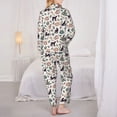 thumbnail image 6 of Wukai Black Cat And Snake Print Women's Pajama Set - Soft Long Sleeve Sleepwear for Comfort and Style-XX-Large, 6 of 9