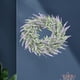 thumbnail image 4 of Corona de lavanda artificial para puerta de entrada, 36 cm, hojas estilo granja. Verde púrpura, 4 of 8