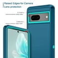 thumbnail image 3 of I-HONVA For Google Pixel 7A Case,3-Layer Military Grade Drop Protection Anti-Slip Rugged Shockproof Dustproof Protection 6.2 inch Phone Case,Turquoise, 3 of 7
