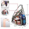 thumbnail image 3 of Bolso bandolera HULISEN de PVC transparente aprobado para estadios, impermeable, 3 of 8