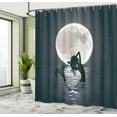 thumbnail image 4 of Ambesonne Underwater Shower Curtain, Mermaids at Night, 69"Wx84"L, Black Grey, 4 of 4