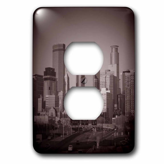 3dRose, Vintage View of Minneapolis, 2 plug outlet cover