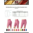 thumbnail image 2 of MixMatchy Women's Solid High Waist Luxury Scrunch Butt Lifting Biker Shorts, 2 of 5