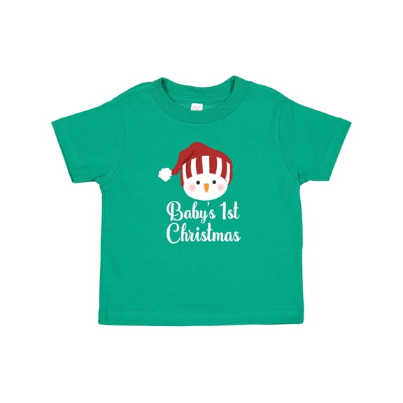 Inktastic Babys 1st Christmas Snowman Boys or Girls Baby T-Shirt