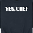 thumbnail image 3 of Instant Message - Yes Chef Diner Font - Men's Crew Neck Fleece Pullover, 3 of 6